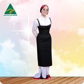 Cardboard cutout of a person wearing a black apron and white shirt with 'Australian Made' logo in the corner.